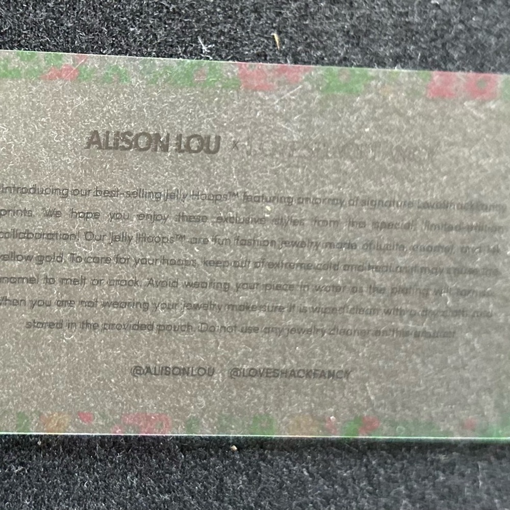 LoveShackFancy, ALISON LOU Jelly Hoops Earrings, Brand New - Picture 4 of 7